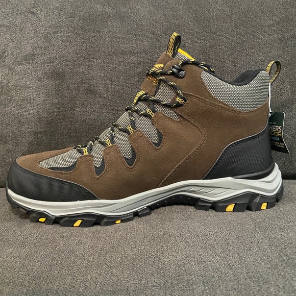 Skechers Rickter Branson Boot Mens 12 Khaki Waterproof Outdoor Work Trail Hiking